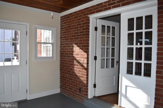 a view of front door of house