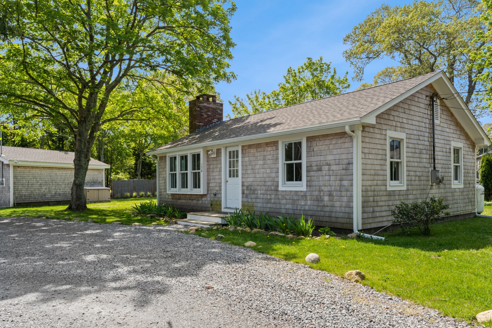 130 Wing Road Oak Bluffs, MA 02557 - Photo 4 of 21 View from head of driveway on Wing Road.