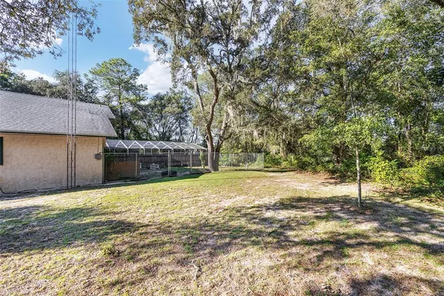 a backyard of a house