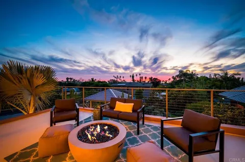 a outdoor view with a sitting space