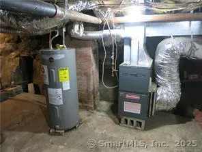 a close view of water heater room