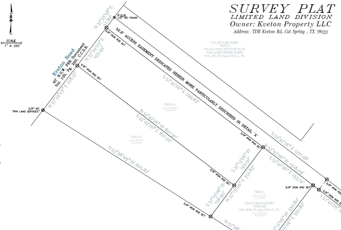 3 Kveton Cat Spring Cat Spring, TX 78933 - Photo 8 of 8 Zoomed in on survey
