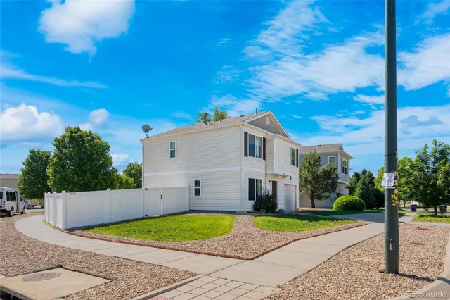 a view of outdoor space yard and garage