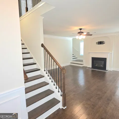 a view of a livingroom with a fireplace
