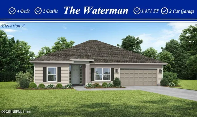 a view of a house with a yard