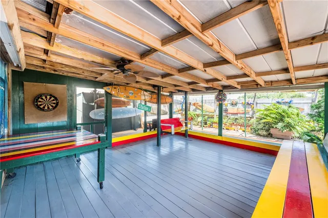 a house view with a garden space