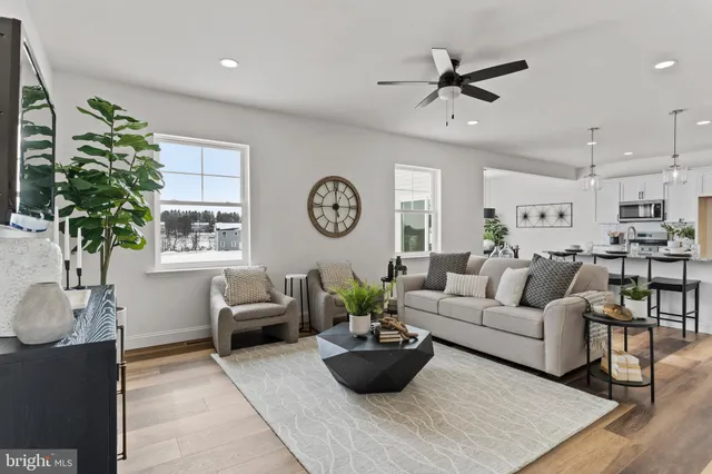 a view of an empty room with stairs