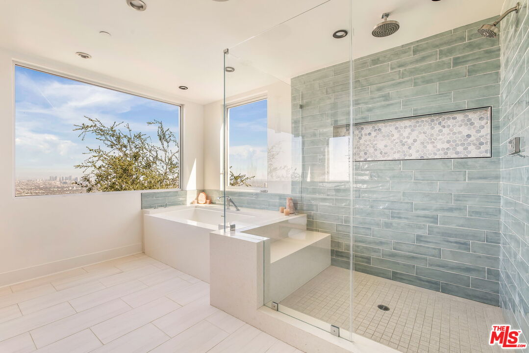 1610 Viewmont Drive Los Angeles, CA 90069 - Photo 10 of 22 a bathroom with a bathtub and a shower