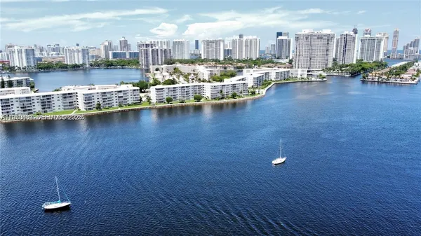 a view of a ocean with city