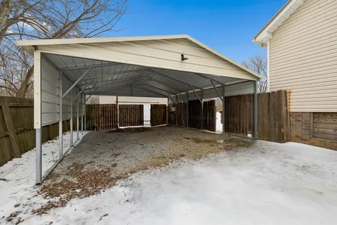 a view of a house with a space