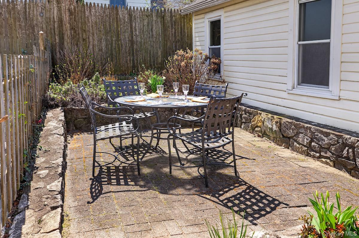 64 Maple Street Dobbs Ferry, NY 10522 - Photo 32 of 36 Patio adjancent to fenced in gardens