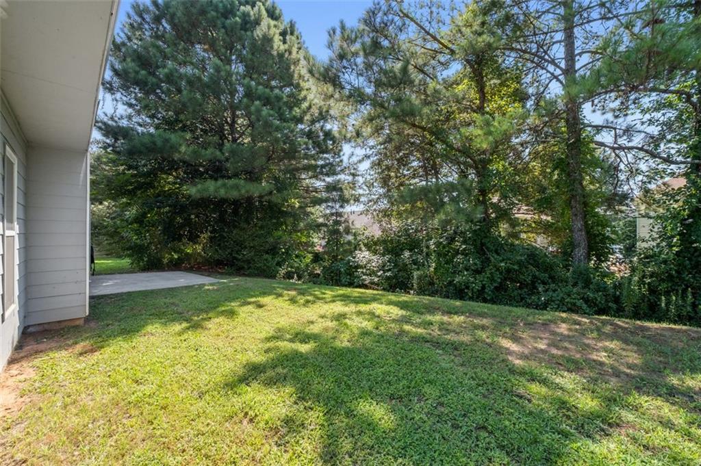 6115 Riveroak Terrace Atlanta, GA 30349 - Photo 36 of 41 a view of a backyard with large trees