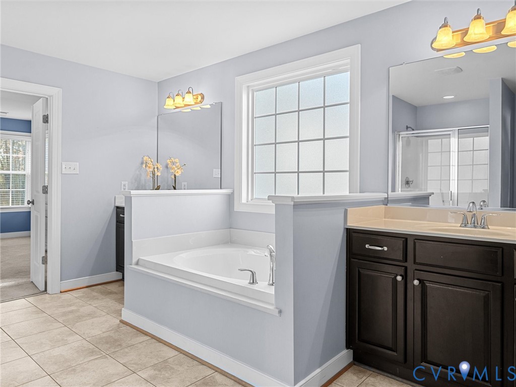 16101 Longlands Road Chesterfield, VA 23832 - Photo 21 of 48 a bathroom with a tub sink and mirror