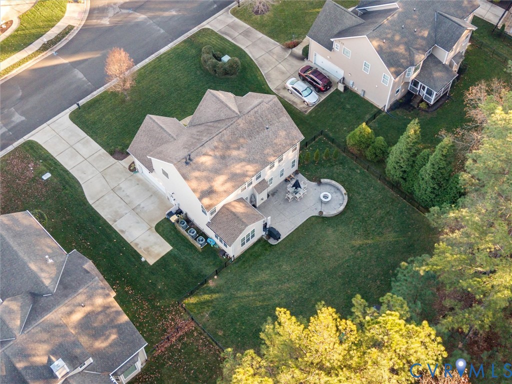 16101 Longlands Road Chesterfield, VA 23832 - Photo 39 of 48 an aerial view of a house with a garden and swimming pool