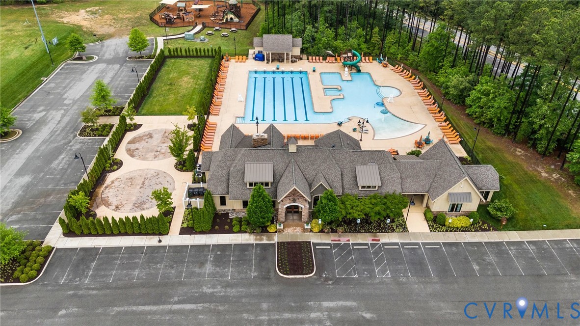 16101 Longlands Road Chesterfield, VA 23832 - Photo 45 of 48 an aerial view of a house with garden space and street view