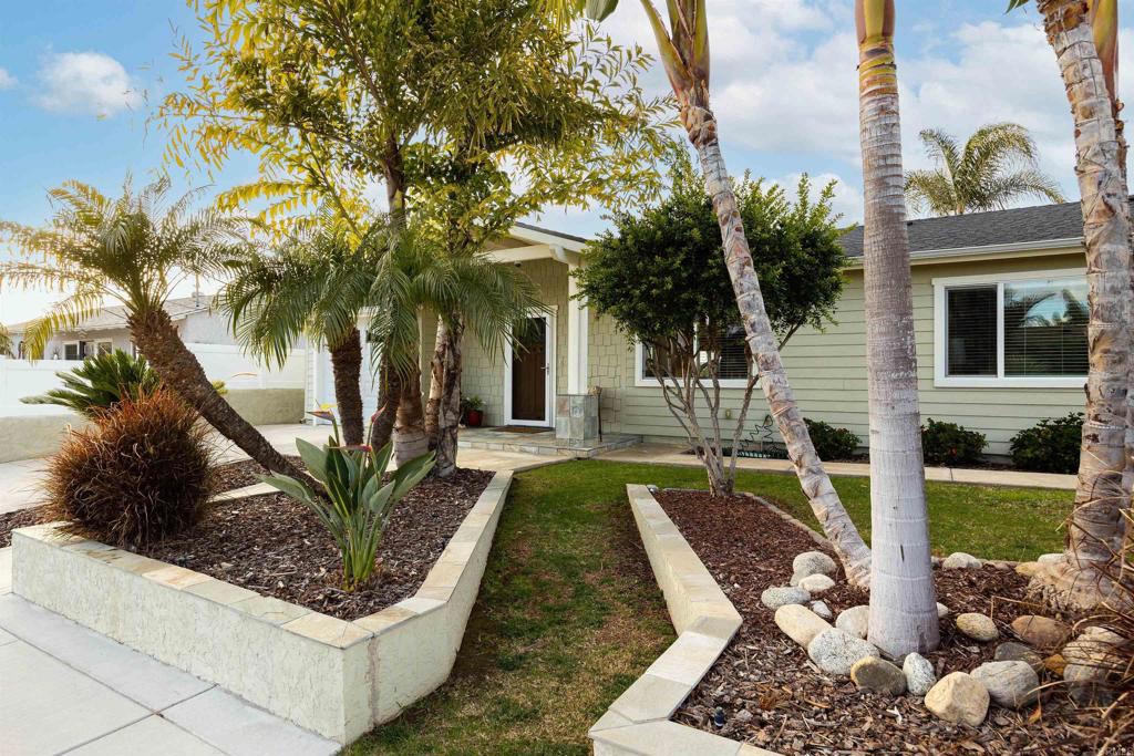 a view of a yard in front of house