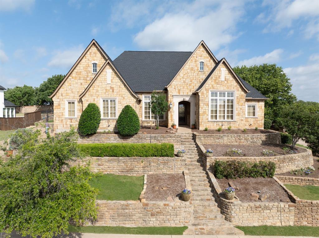 a view of house and garden