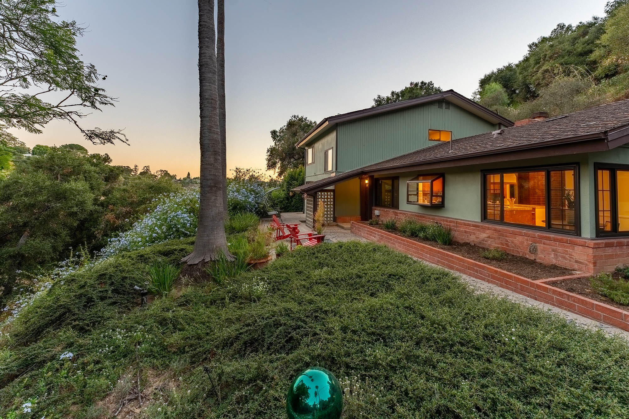 1133 Palomino Road Santa Barbara, CA 93105 - Photo 44 of 57 Twilight entry - 1133 Palomino Rd