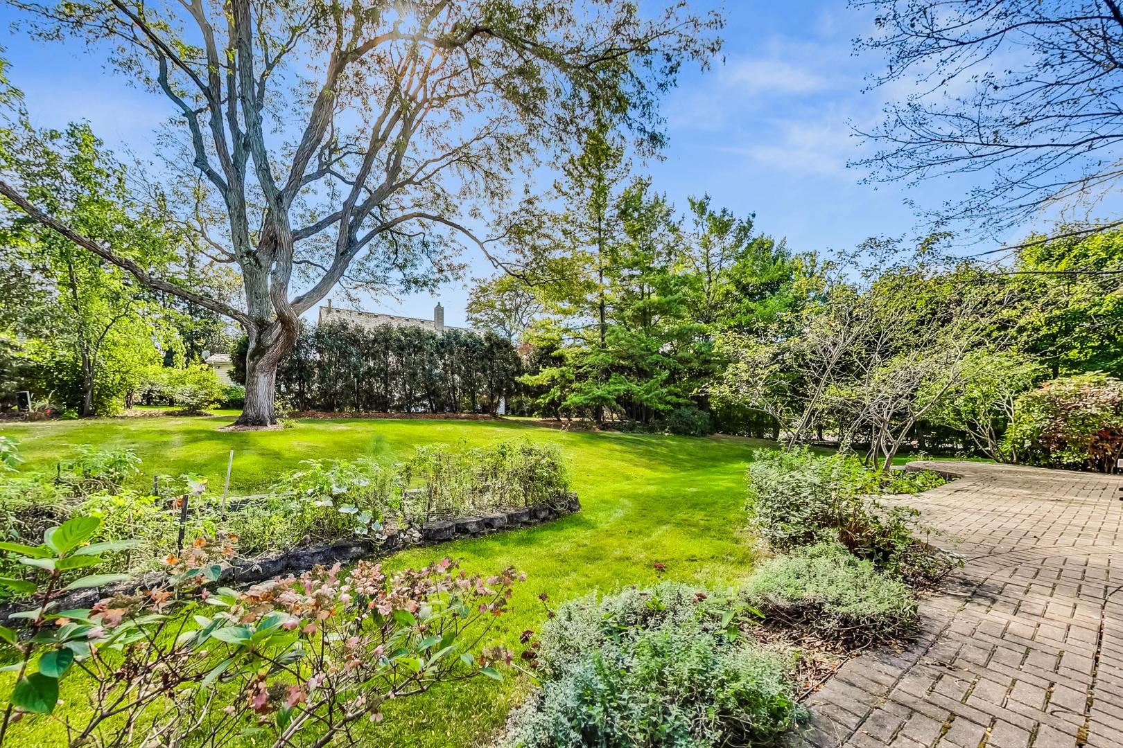1429 Castleton Road Libertyville, IL 60048 - Photo 27 of 30 a view of a garden with large trees