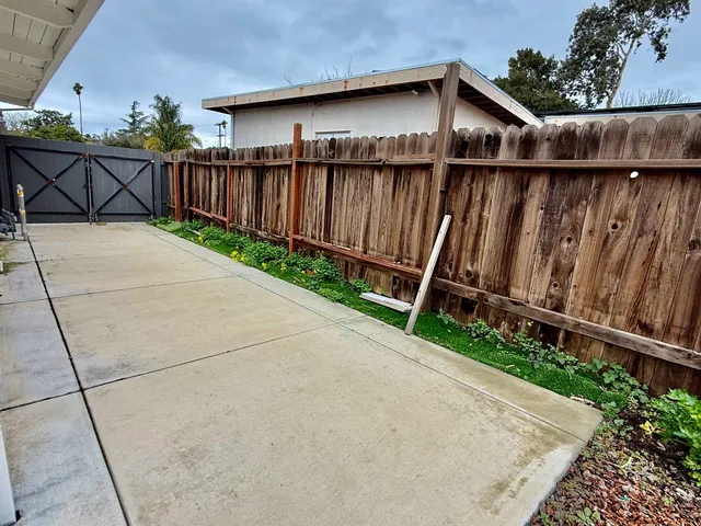 a view of wooden fence