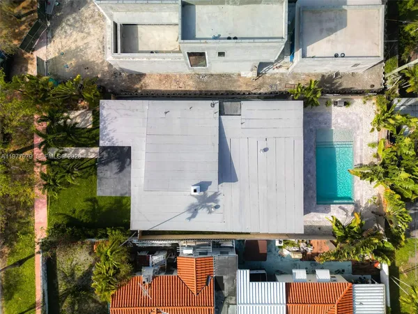an aerial view of multiple house