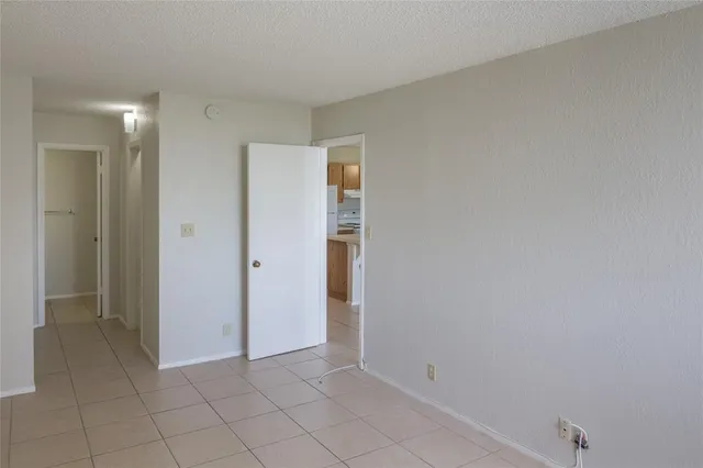 an empty room with closet