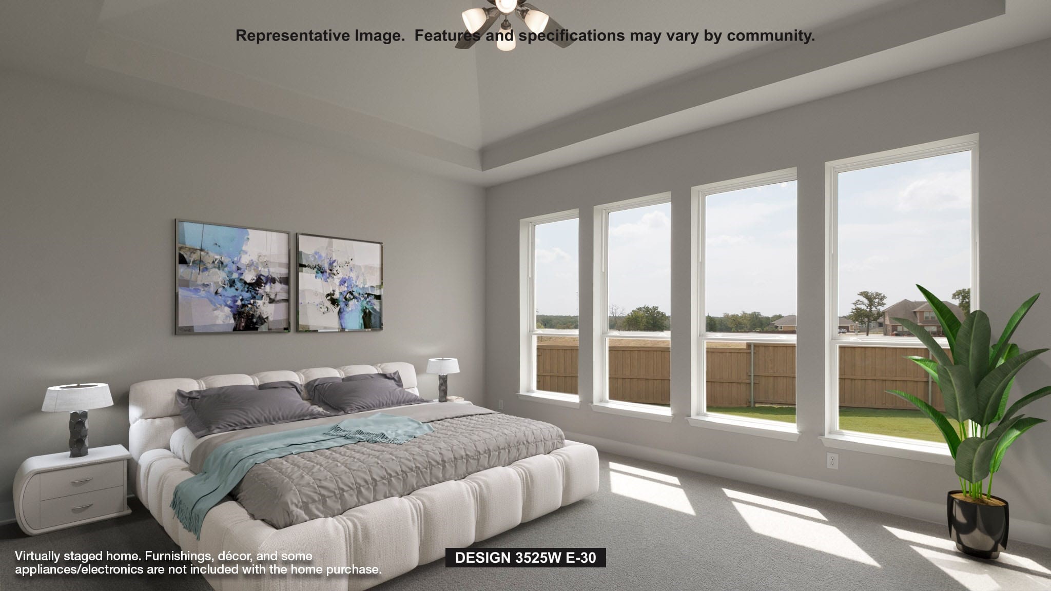 19026 Mandarin Street Manvel, TX 77578 - Photo 6 of 7 a spacious bedroom with a bed and a large window