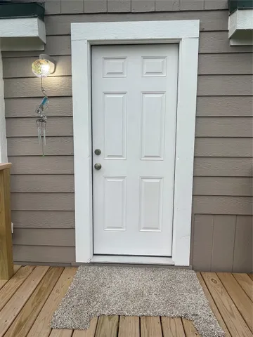 a view of front door