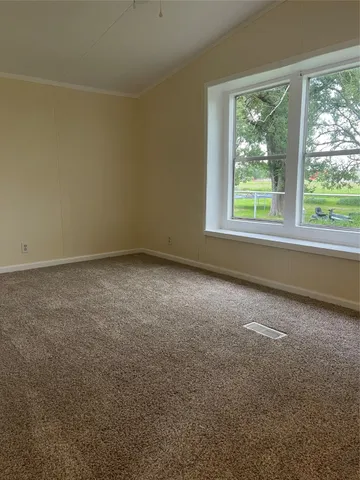 an empty room with a window