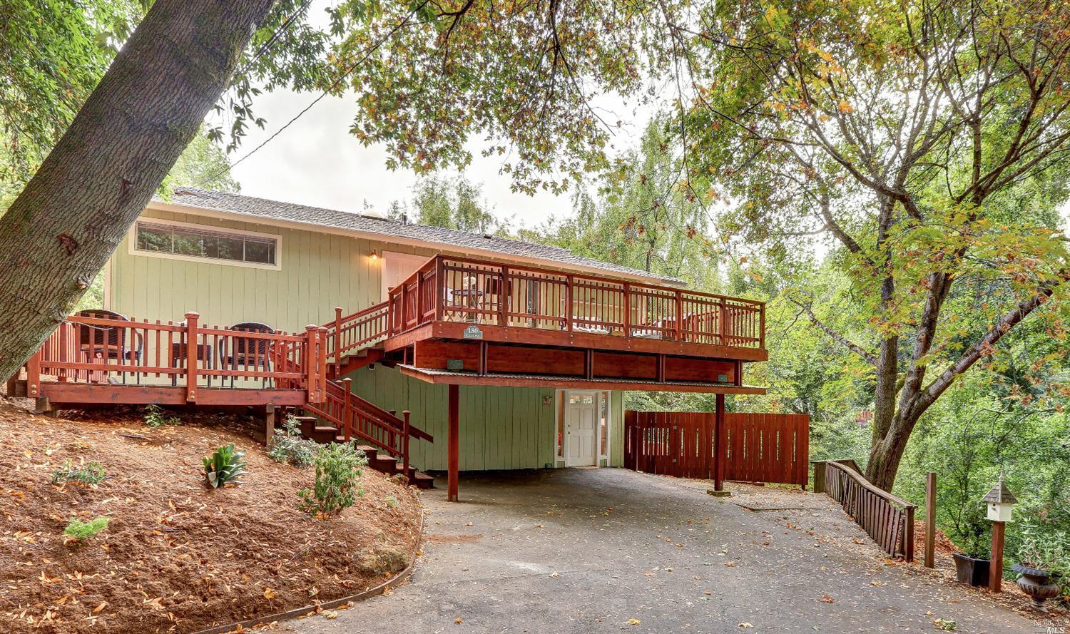 180 Creek Road Fairfax, CA 94930 - Photo 1 of 1 a view of a house with wooden fence