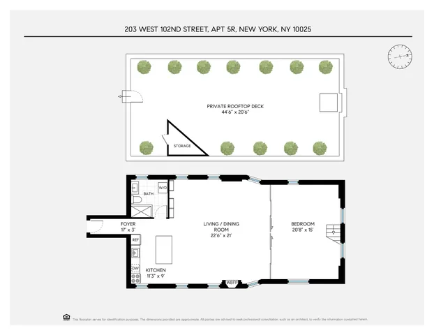 $1,175,000 | 203 West 102nd Street, Unit 5R | Upper West Side