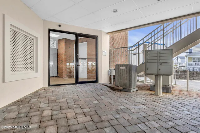 a view of outdoor space and staircase