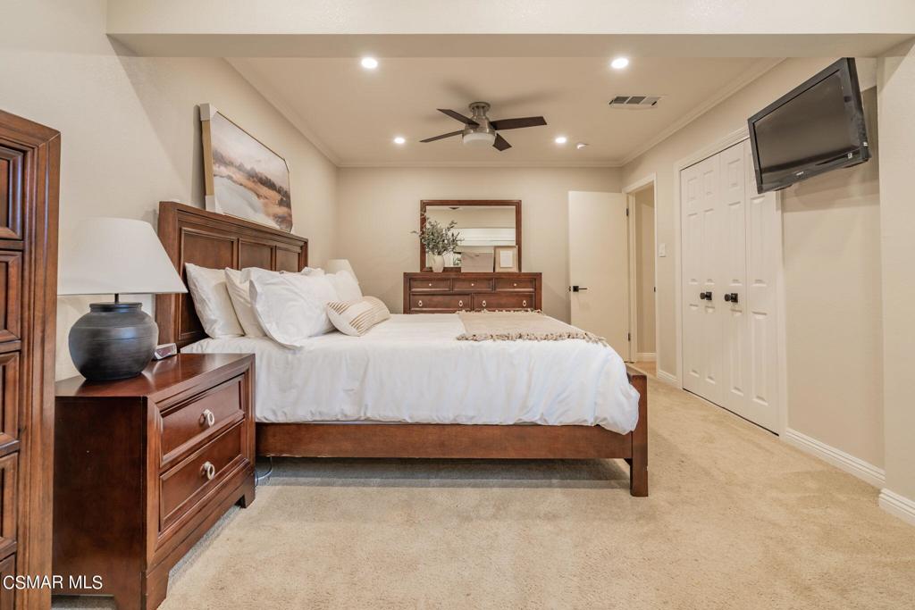 75 Neish Street Camarillo, CA 93010 - Photo 22 of 42 a bedroom with a bed and tv