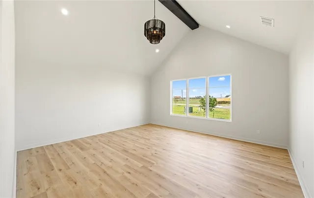 an empty room with a window