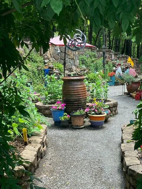 260 Deer Ridge Trail Ocoee, TN 37361 - Photo 5 of 72 a garden with lots of potted plants and other items