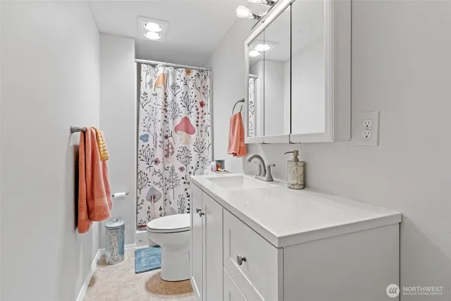 front view of a house with a patio