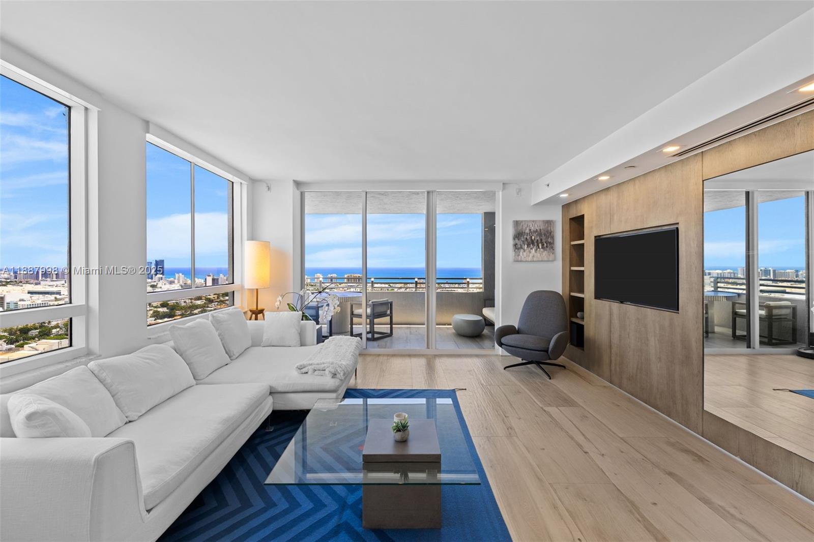 1330 West Avenue, Unit 3407 Miami Beach, FL 33139 - Photo 1 of 42 a living room with furniture and a flat screen tv