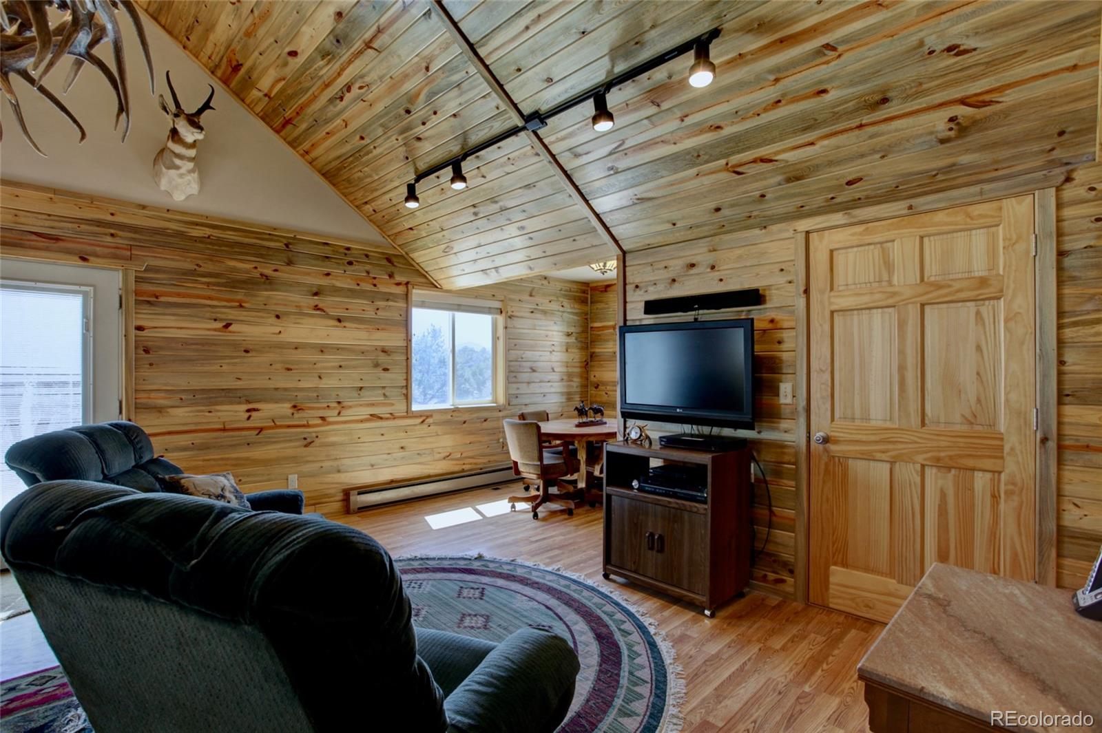 530 Red Feather Road Cotopaxi, CO 81223 - Photo 10 of 46 a living room with furniture and a flat screen tv