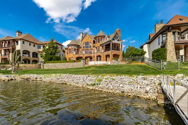 a view of a building with a yard