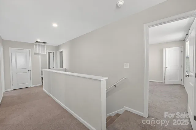 a house with white door