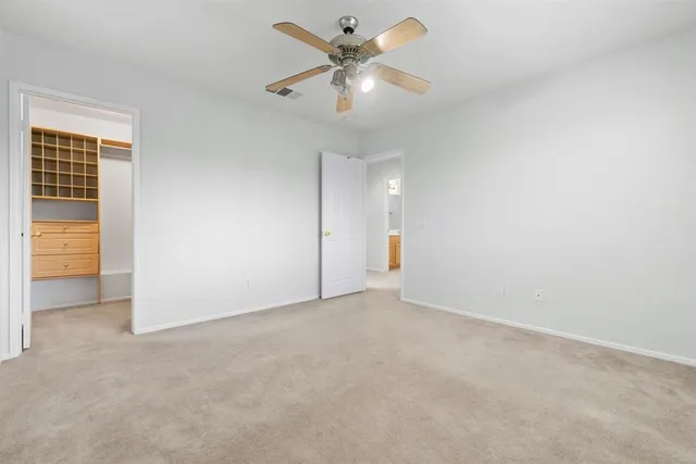 a view of a garage with wooden door