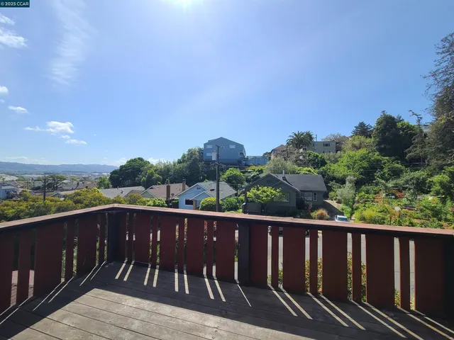 a view of city from balcony