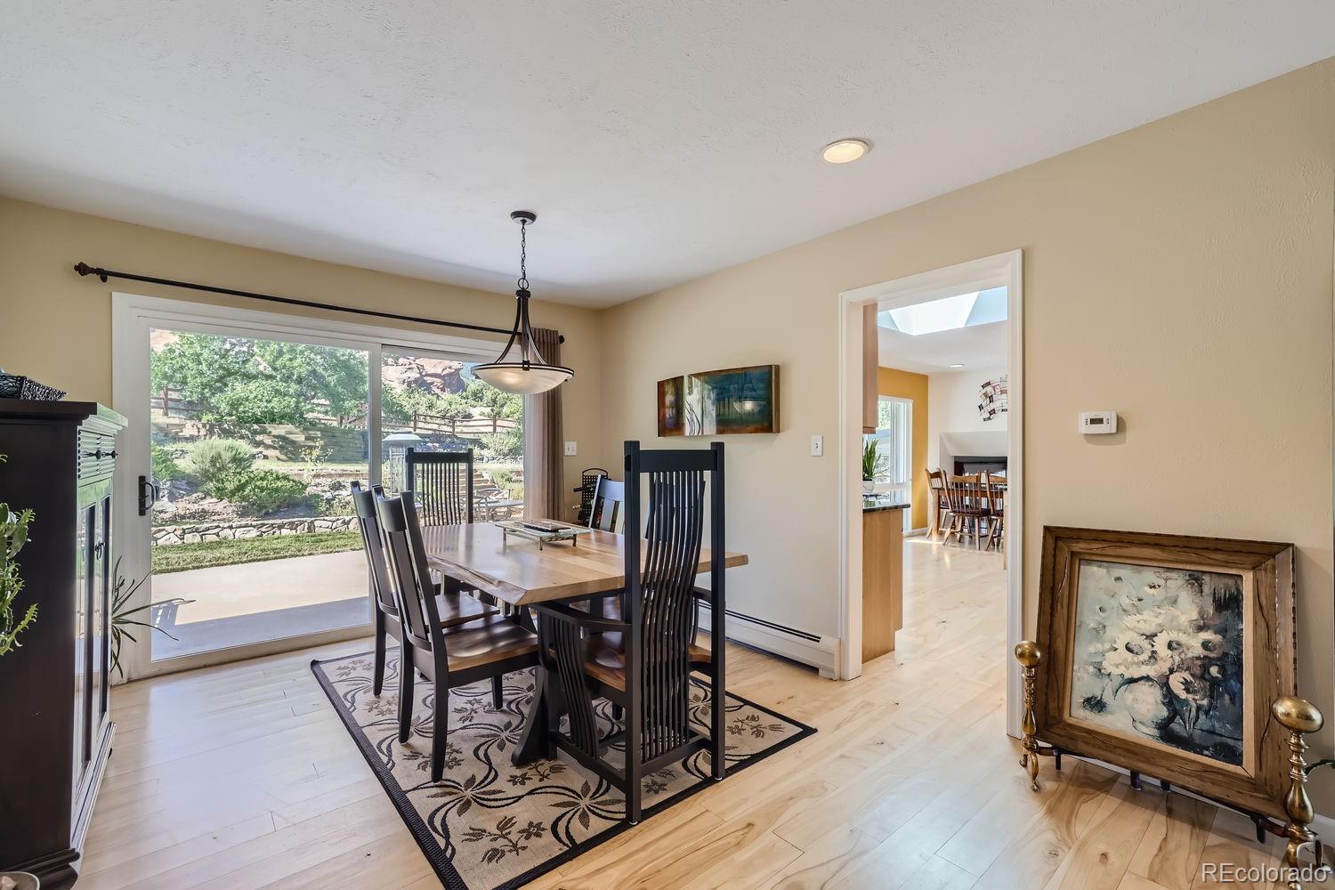 6227 Colorow Drive Morrison, CO 80465 - Photo 6 of 43 a view of a dining room with furniture window and wooden floor