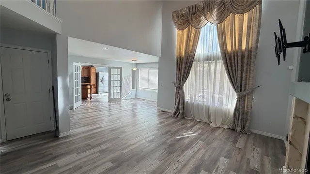 wooden floor with a window