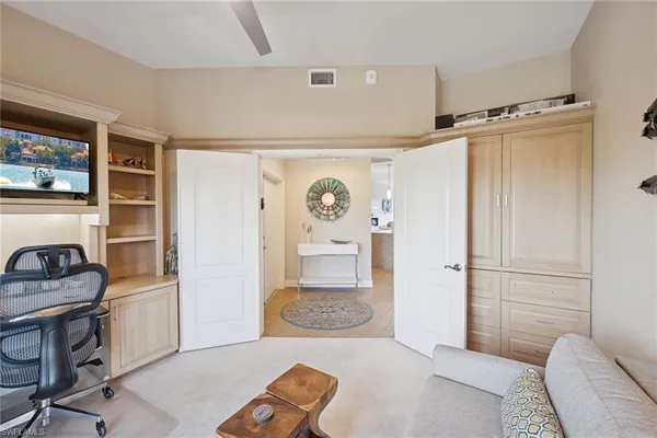 a room with storage and utility