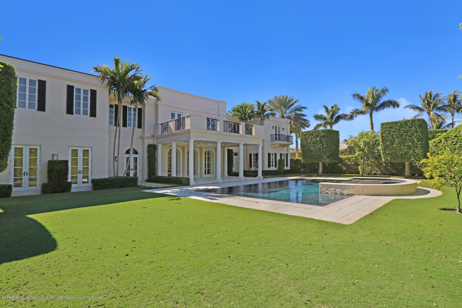 695 South County Road Palm Beach, FL 33480 - Photo 17 of 17 a view of a house with swimming pool and a yard