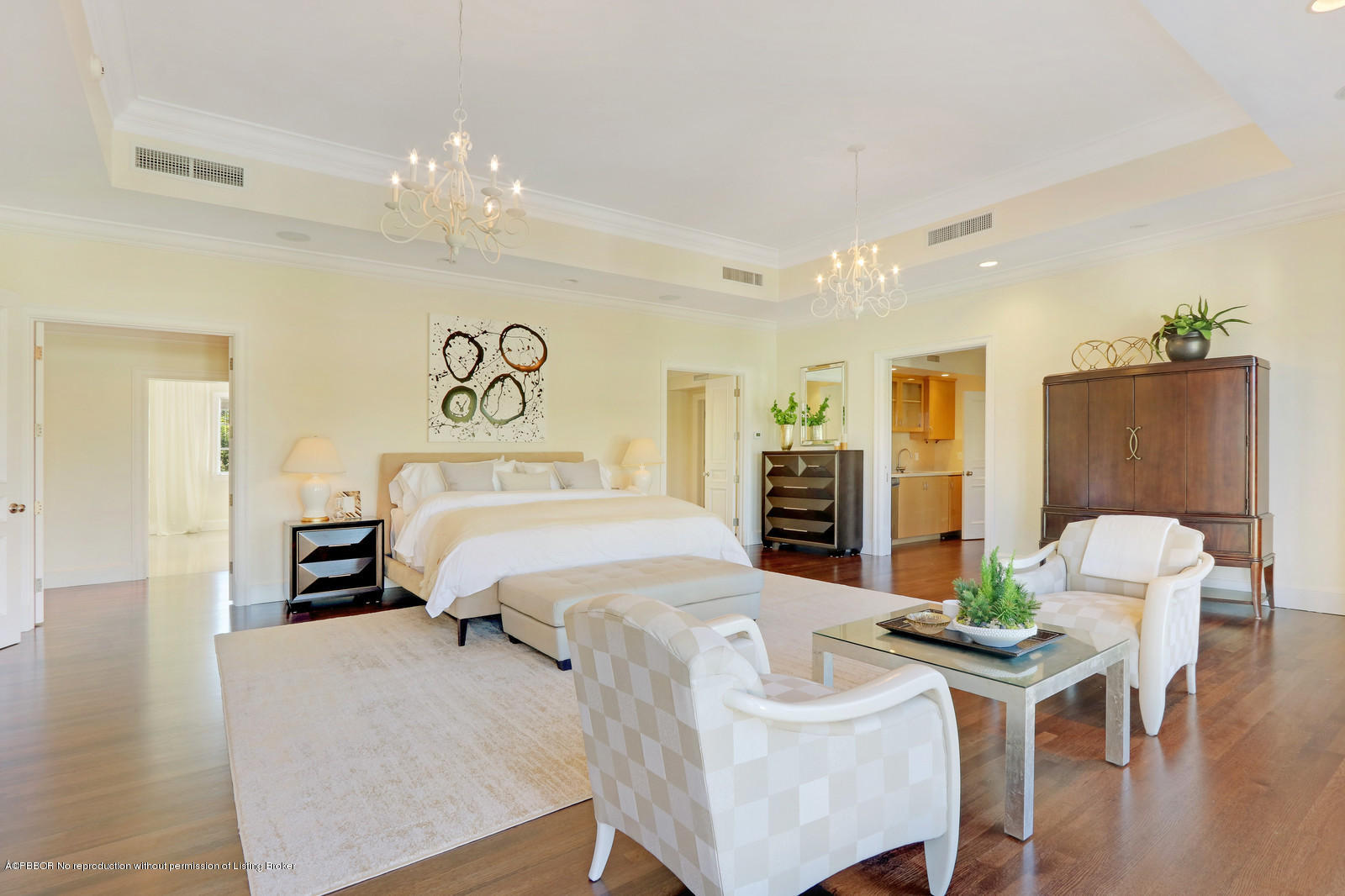 695 South County Road Palm Beach, FL 33480 - Photo 9 of 17 a bedroom with a bed and furniture