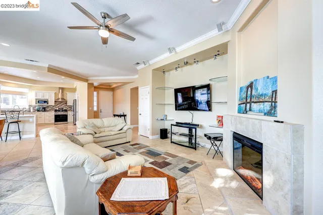 a view of living room and bedroom