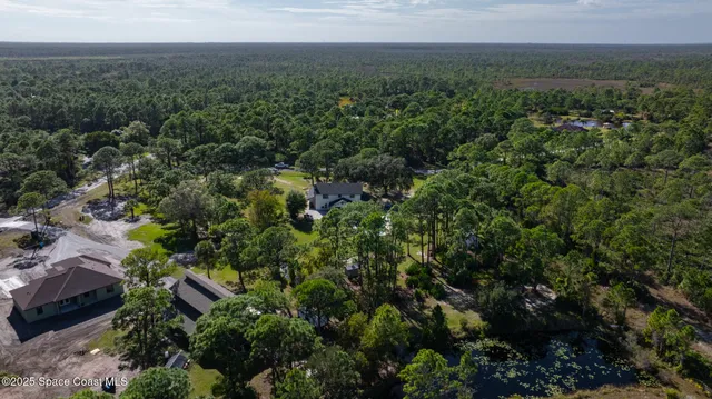 an aerial view of residential houses with outdoor and green space