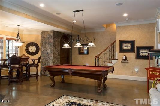 11201 Jonas Ridge Lane Raleigh, NC 27613 - Photo 55 of 79 Basement Pool Room Arcade